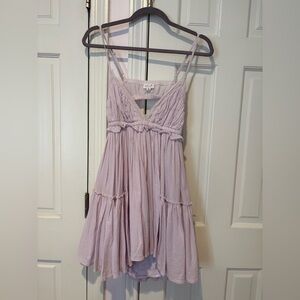 Le Lis Pale Lavender Ruffle-Trim Sundress